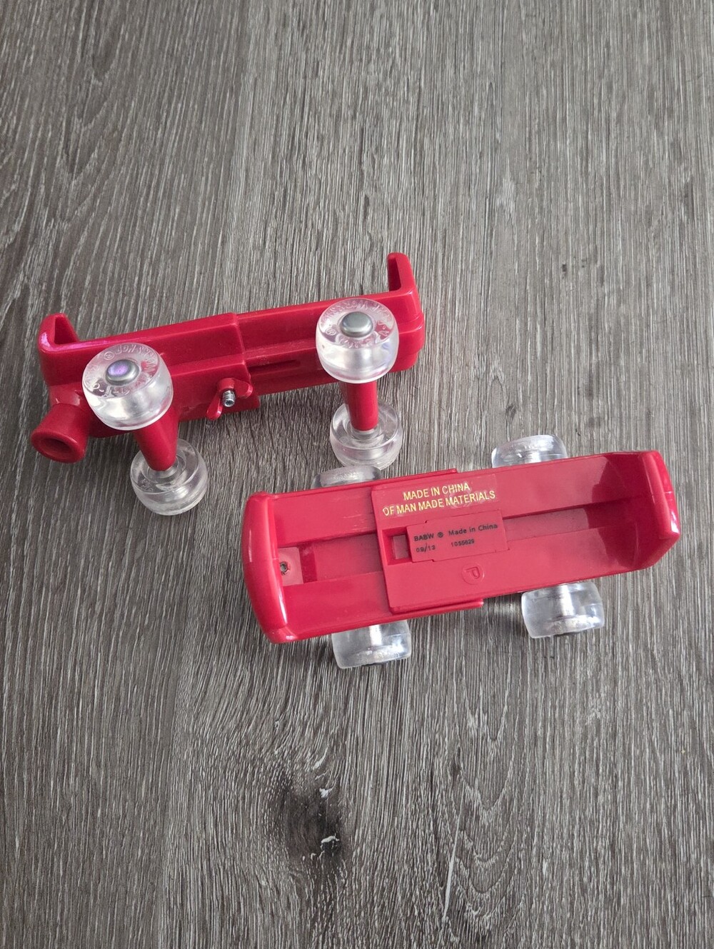 Build a Bear Red ROLLER SKATES Adjustable Paw Wheel Toy Shoe Accessory